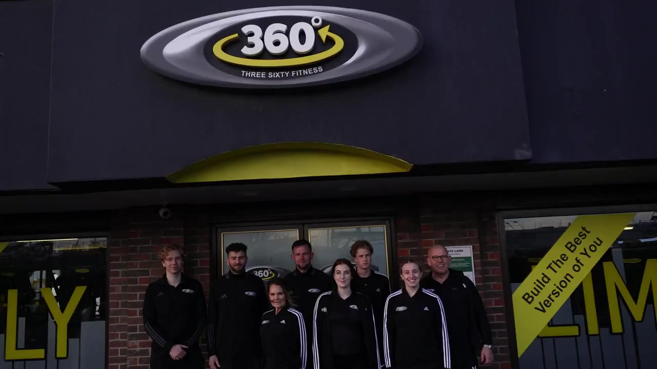 The Three Sixty Fitness team lined up outside the gym on Brighton Road