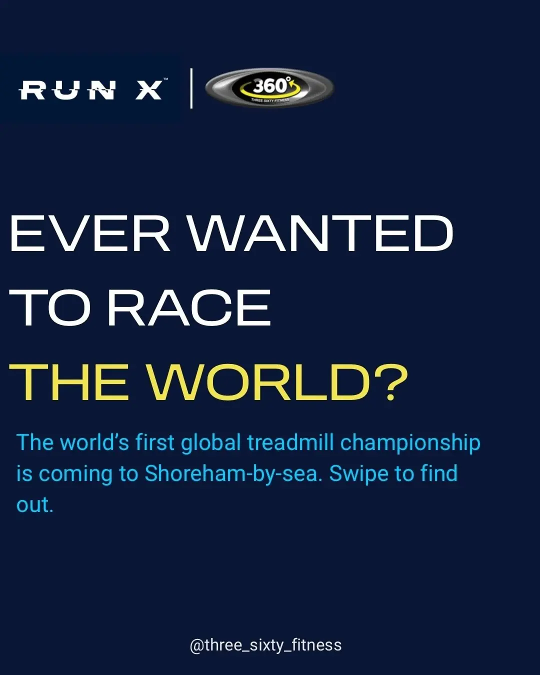 RUN X graphic: 'Ever wanted to race the world?'